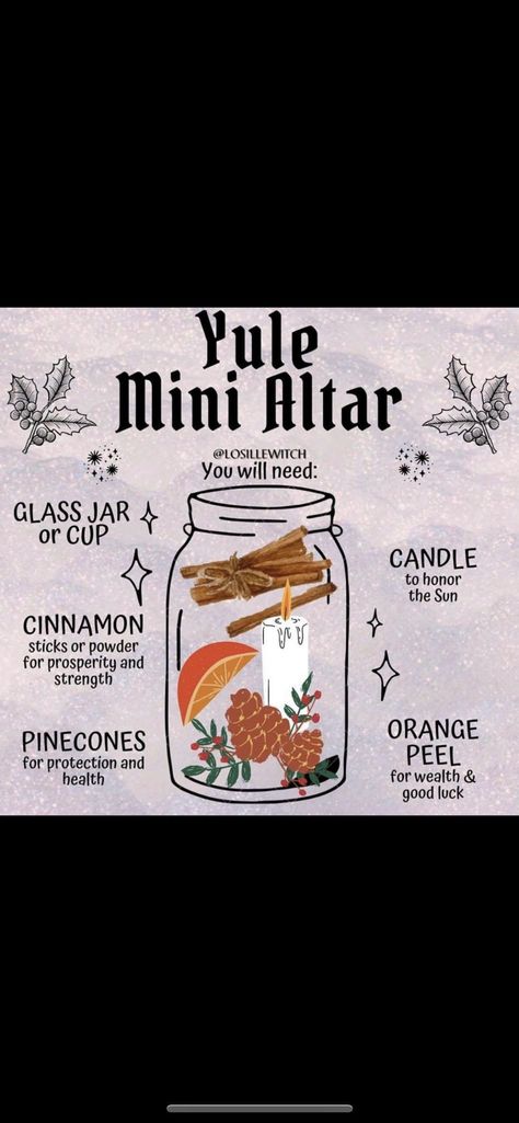 Yule Mini Altar, Witchy Christmas Gifts, Samhain Altar, Jar Fillers, Mini Altar, Tattoo Filler, Spell Jars, Witch Stuff, Spell Jar