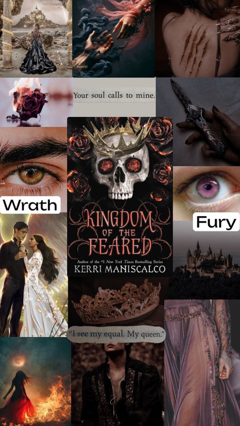 Kingdom of the feared - Kerri Maniscalco #kingdomofthefeared #kingdomofthewicked #kerrimaniscalco #wrath #fury #demon #witch #fury #emiliadicarlo #fantasybooks #bookaesthetic #romantasybooks Kingdom Of The Feared, Demon Witch, Kingdom Of The Wicked, Kerri Maniscalco, Wicked Book, Fantasy Books, Book Aesthetic, Witch, Wicked