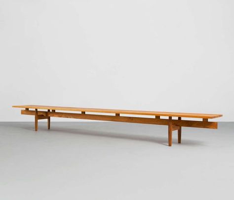 Japanese Bench, Minimalist Wood Furniture, Fine Woodworking Furniture, Oak Bench, Long Bench, Kitchen Benches, Tv Furniture, Street Furniture, Plywood Furniture