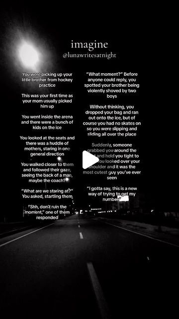 Luna 🌙 on Instagram: "little brother’s hockey coach — a trope recommendation from one of you 💗 #fictional #imagine #scenario #fictionalmen #romancebooks #wattpad #viral #explorepage" Imagine Scenarios Hockey Bf, Hockey Imagines Wattpad, Imagine Scenarios Best Friends Brother, Hockey Imagine, Brothers Best Friend Wattpad Books, Bf Imagine, Scenarios To Imagine Romantic, Hockey Books Romance, Hockey Bf