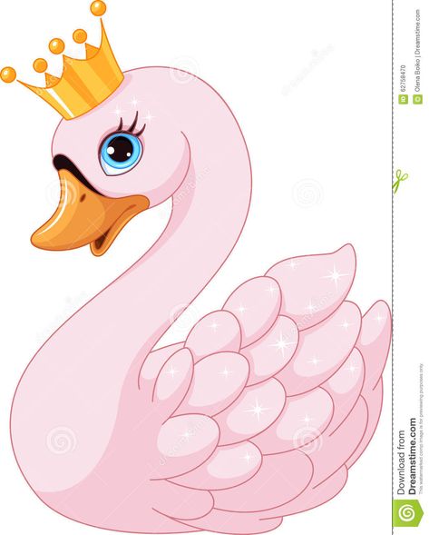 Princess Vector, Pink Swan, Baby Animal Drawings, Swan Princess, Princess Cartoon, Art Drawings For Kids, Cartoon Clip Art, Cute Animal Drawings, Cute Images