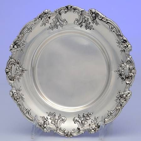 Reed & Barton Francis I (Sterling, Hollowware, No Dates) Plate-Bread Silver Plates, Metal Plate, Arte Pin Up, Emerald Stone Rings, Silverplate Flatware, Silver Pooja Items, Oyster Plates, Silver Trays, Silver Jewellery Indian