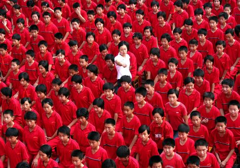 After viewing news photographs from China for years, one of my favorite visual themes is “large crowds in formation.” Experimental Type, Clever Advertising, Chinese People, Large Crowd, Gcse Art, Beauty Shots, China Art, Creative Ads, Creative Advertising