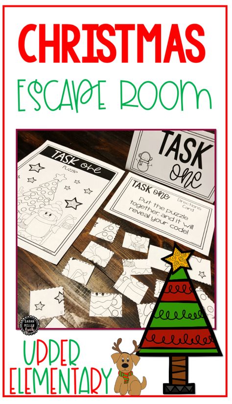 Christmas Escape Room For Kids, Upper Elementary Christmas, Christmas Escape Room, Classroom Christmas Activities, Room For Kids, School Christmas Party, Escape Room For Kids, S Education, Fun Christmas Activities