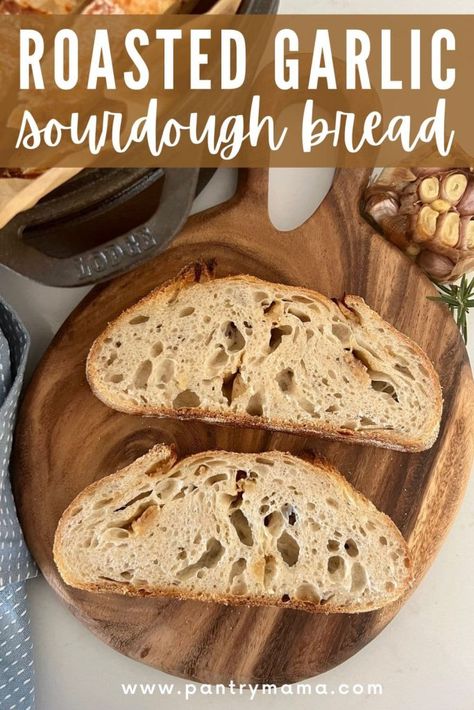 Sourdough Inclusions, Garlic Sourdough Bread, Garlic Sourdough, Pantry Mama, Sourdough Ideas, Sourdough Bakery, Active Sourdough Starter, Easy Sourdough Bread Recipe, Bread Sourdough