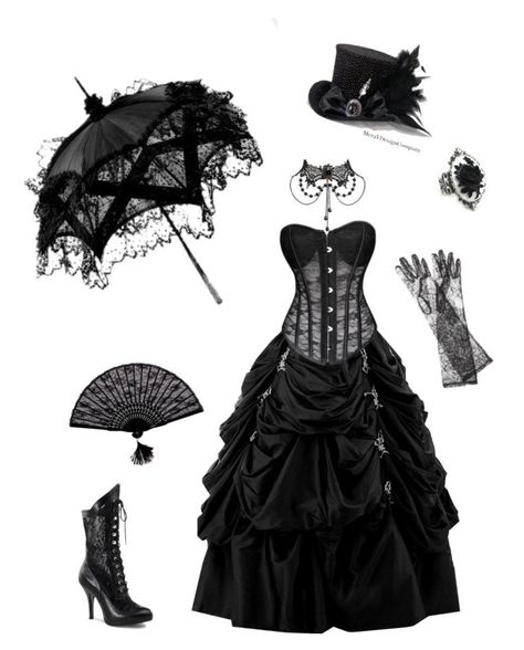 "Gothic Victorian" by cora-mccutcheon ❤ liked on Polyvore Gothic Fashion Victorian, Gaun Abad Pertengahan, Dress And Accessories, Gothic Clothes, Gothic Victorian, Gothic Aesthetic, Victorian Clothing, Gothic Wedding, Gothic Dress