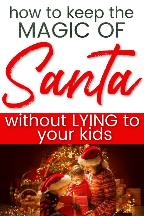 Agonising over how to explain Santa without lying? Want to know what to say about Santa? Explaining Santa to toddlers can be difficult so you want to get the facts straight. That way, when your child asks about Santa, you can give the right answer that aligns with your family values. Learn why modern Santa is a bad idea and the best response to Is Santa real. Also, how to keep the magic of Santa without lying to your kids? #christmas #parenting Explain Santa Isnt Real, No Santa Christmas, What To Say When Kids Ask About Santa, How To Talk To Kids About Santa, How To Tell Your Kid Santa Isn’t Real, How To Explain Santa Isnt Real, How To Tell Kids Santa Isnt Real, When Kids Stop Believing In Santa, Explaining Santa Is Not Real