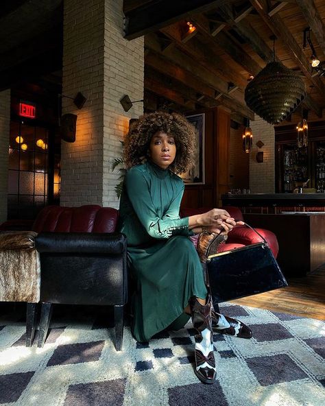 Emerald Green Dress & Western Boot - Where Did U Get That Emerald Green Outfit, Western Boots Outfit, This Time Tomorrow, Dress Western, Emerald Green Dress, Business Casual Summer, Emerald Green Dresses, Green Boots, Ootd Dress