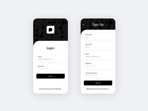 Sign up / Login UI on Behance Sign In App Design, App Sign In Page, App Sign Up Design, Login Ux Design, Login Ui Website, Login Page Design Mobile, Login Screen Mobile Ui, App Login Design, Register Page Design