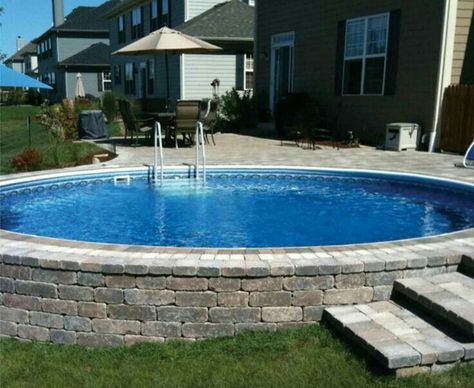 My stuff Semi Inground Pool Deck, Above Ground Pool Cost, Semi Above Ground Pool, Inground Pool Cost, Radiant Pools, Deck Piscina, Pool Cost, Semi Inground Pools, Leisure Pools