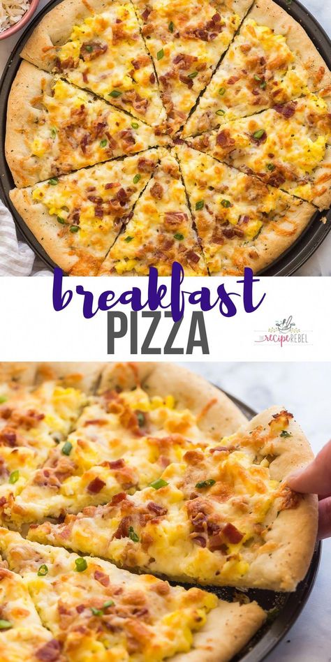 Pizza Breakfast, Pizza Oven Recipes, Breakfast Pizza Recipe, Bacon Pizza, Bacon Breakfast, Homemade Pizza Dough, Pizza Recipes Homemade, Homemade Breakfast, Breakfast Pizza