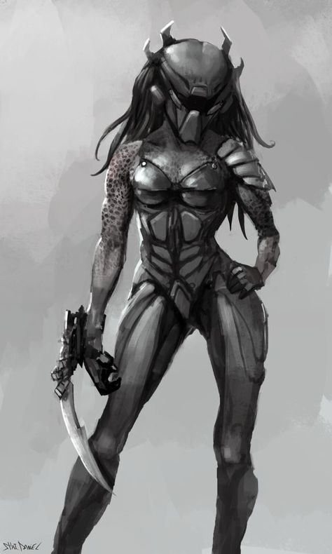 Female Yautja, Female Predator, Alien Predator, Witcher Wallpaper, Predator Artwork, Predator Alien Art, Alien Artwork, Alien Girl, Arte Alien