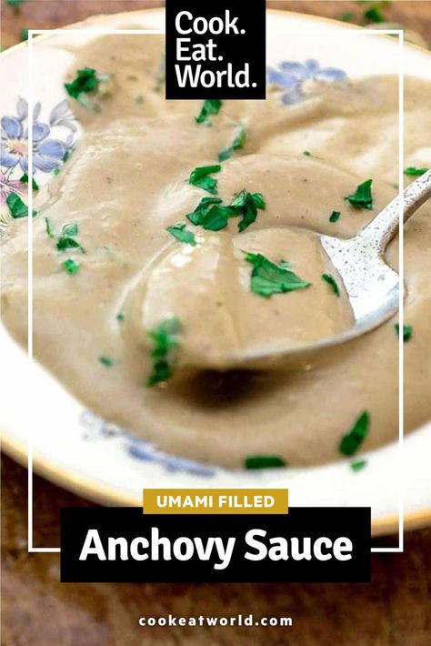 Anchovy Sauce Anchovy Paste Recipes, Anchovies Recipes, Canned Fish Recipes, Anchovy Sauce, Anchovy Recipes, Italian Diet, White Sauce Recipes, Salad Dressing Recipes Healthy, Homemade Sauce Recipes