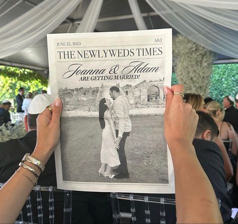 Wedding Dresses Trendy, Wedding Newspaper Template, Couple Getting Married, Create Wedding Invitations, Wedding Newspaper, Times Newspaper, Trendy Bride, Bride Shower, Wedding After Party