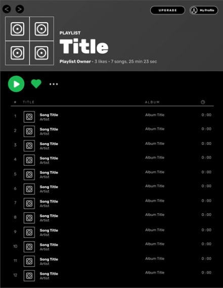 Spotify playlist template small Bereal App Template, Spotify Playlist Template Edit, Spotify Album Template, Character Playlist Template, Spotify Layout Template, Song Playlist Template, Spotify Artist Profile Template, Spotify Layout Template Aesthetic, Spotify Ads Design