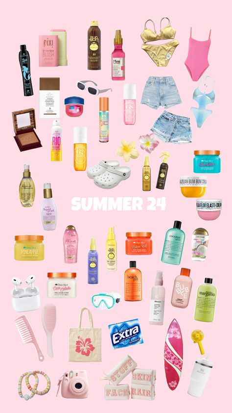 summer board / necessities Surfer Aesthetic, Summer Needs, Beach Vacation Packing, Preppy Essentials, Summer Necessities, Pool Outfits, Summer Board, Beachy Outfits, School Plan