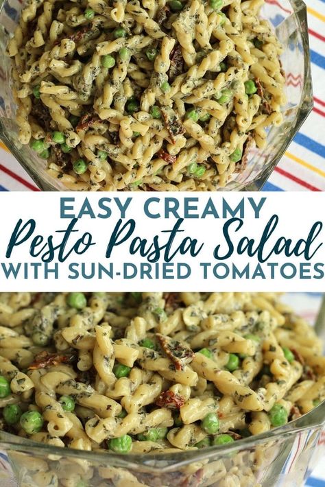 Cold Pea Pasta Salad, Garlic Pesto Pasta Salad, Pesto Pasta Salad With Sundried Tomatoes, Cold Creamy Pesto Pasta Salad, Pesto Pasta Salad With Peas, Green Pasta Salad Recipes, Creamy Pesto Pasta Salad Recipes, Easy Pesto Pasta Salad Recipes, Jimmy John’s Pesto Pasta Salad Recipe