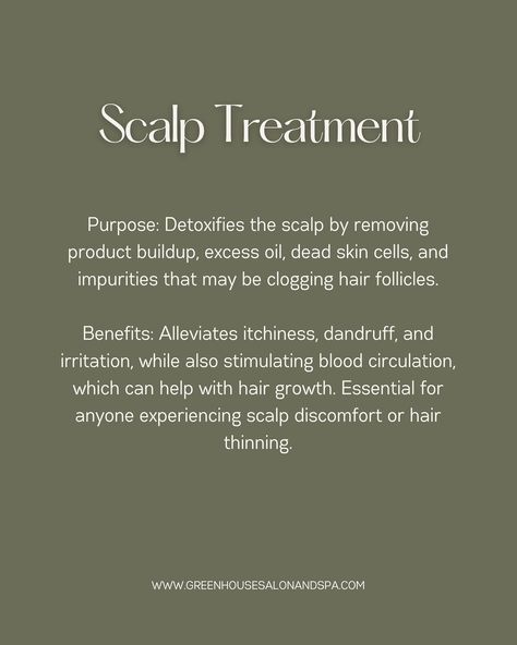 Deep conditioning and scalp treatments both play crucial roles in achieving healthy hair, but they serve different purposes. Here’s how they differ: Both treatments are key to achieving optimal hair health, but while deep conditioning restores the hair’s beauty, scalp treatments ensure the foundation (your scalp) is healthy, which is vital for growth and overall hair vitality. The Greenhouse Salon + Head Spa⁠ Hair Care, Skin Care + Head Spa⁠ 📍 300 E Blackstock Rd Suite C, Spartanburg SC 29... Scalp Care Aesthetic, Salon Content, Salon Marketing Social Media, Scalp Spa, Hair Advertising, Salon Concepts, Hair Salon Marketing, Hair Content, Color Tutorial