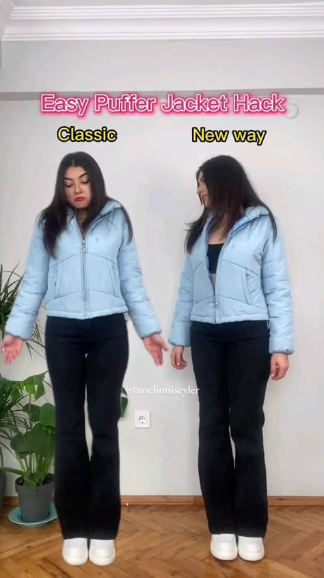 Winter Fashion Hacks, Hack Clothing, Thanksgiving Hairstyles, T Shirt Hacks, Diy Clothes Hacks, Shirt Hacks, Jacket Outfit Women, Outfit Hacks, Clothes Hacks