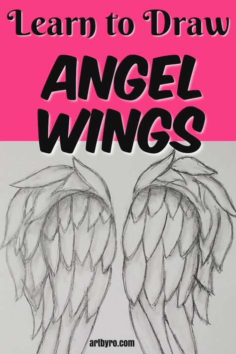 Angel Wing Painting Easy, Angel Drawings Simple, Angel Wings Tutorial Draw, Angel Wing Paintings, How To Draw Angel Wings Step By Step Easy, Angel Wings Drawing Sketches, Angel Wings Drawing Tutorial, How To Draw Angel Wings Easy, Angel Wing Paintings On Canvas