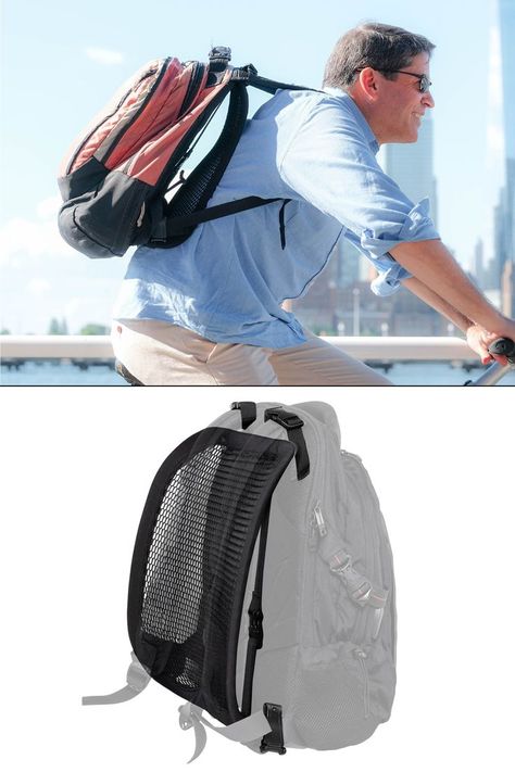 This lightweight backpack ventilation spacer increases airflow between your back and backpack to reduce heat and sweat and alleviate back and shoulder strain. Tactical Ideas, Shoulder Strain, Tactical Clothing, Lightweight Backpack, Shoulder Pain, Designer Backpacks, Your Back, Back Pain, Concept Design