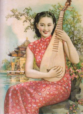 Chinese Advertising, Chinese Poster, Chinese Picture, Chinese Posters, Asian Vintage, Old Shanghai, Chinese Cheongsam, Chinese Vintage, Calendar Girls