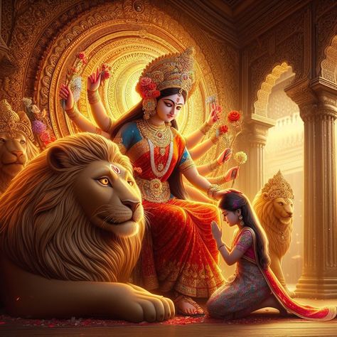 Navratri Images Hd Wallpaper Pc, Navaratri Mataji Photo, Maa Durga Cute Pics, Durga Ji Photo, Cute Durga Maa Hd Wallpaper, Devi Maa Images, Parvathi Devi Images, Little Durga Maa, Durga Goddess Art