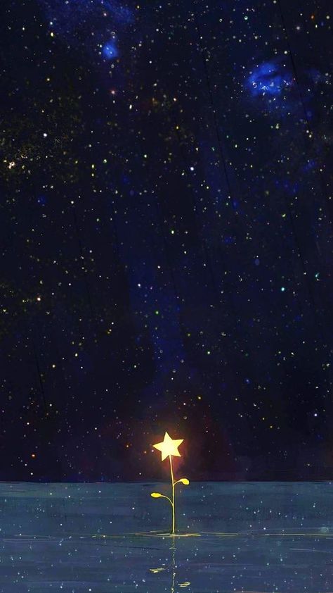 Drawing Of Stars, Blue Stars Aesthetic, Little Prince Wallpaper, Looking At Stars, Looking At The Sky, M Wallpaper, Stars Art, Artistic Wallpaper, Star Illustration