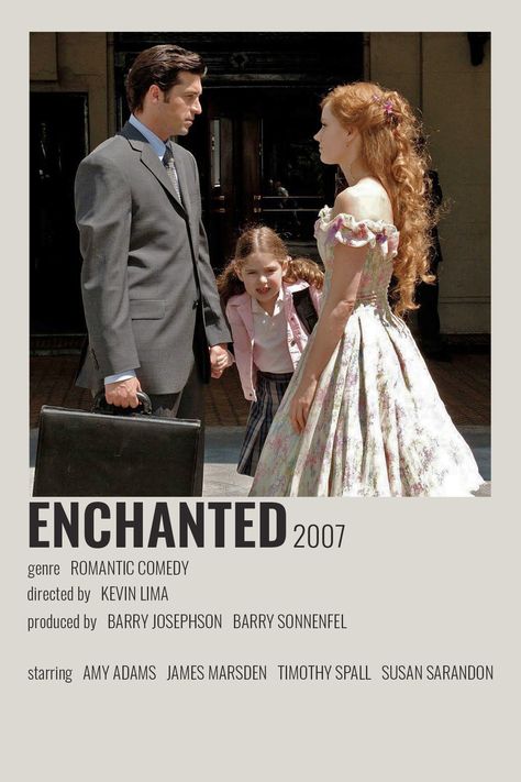 Enchanted Polaroid Poster, Enchanted Movie Poster, Enchanted Poster, Enchanted Movie, Tv Series Poster, Disney Enchanted, Movie Card, Girly Movies, Film Posters Minimalist