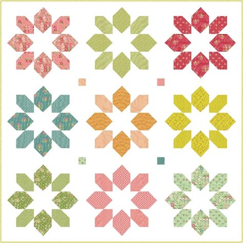 StrattonHandmade - Etsy Garden Quilts, Backing A Quilt, Patchwork Inspiration, Flower Garden Quilt, Magnolia Design, Quilted Table Runners Patterns, Fat Quarter Quilt, Scrap Quilt Patterns, Stitch Shop