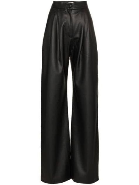 Faux Leather Trousers, Png Clothes, Leather Trousers, Wide Legs, Looks Style, Dream Clothes, High Waisted Pants, Aesthetic Clothes, Pretty Outfits