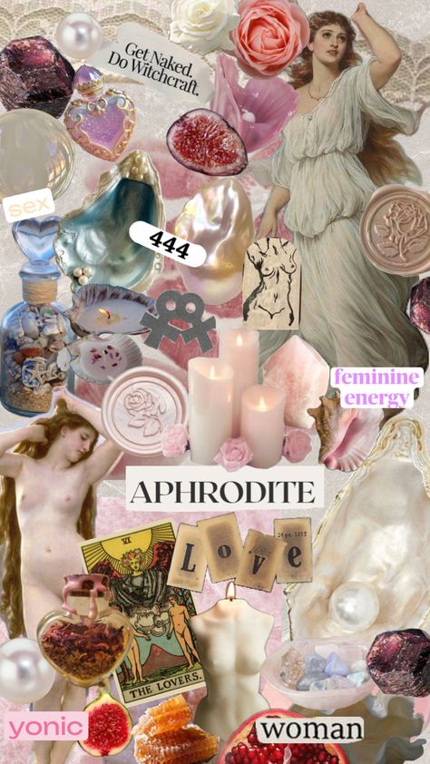 Sapphic Aphrodite affirmation board #pagan #sapphic #goddess #aphrodite #aphroditeaesthetic #witch #witchcraft Goddess Aphrodite, Aphrodite Aesthetic, Aphrodite Goddess, Affirmation Board, Life Binder, 24th Birthday, Goddess Of Love, Feminine Energy, Aphrodite