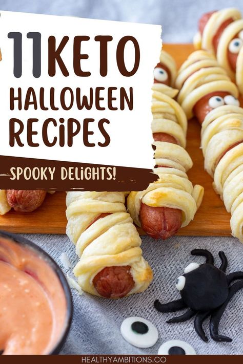 Spooky Appetizers, Keto Halloween, Holiday Party Appetizers, Keto Holiday Recipes, Halloween Party Appetizers, Halloween Food Appetizers, Keto Holiday, Tasty Desserts, Halloween Appetizers