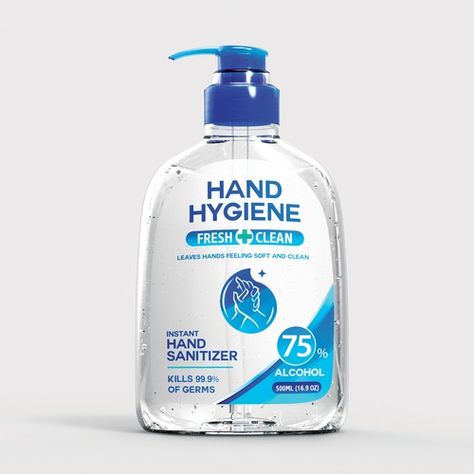 Designs | Hand Sanitizer Product Label / Logo Design | Product label contest Hand Wash Label Design, Hand Wash Bottle, Soap Label Design, Detergent Packaging, Label Logo Design, Logo Design Ideas Creative, Soap Packaging Design, Medical Packaging, Smart Packaging