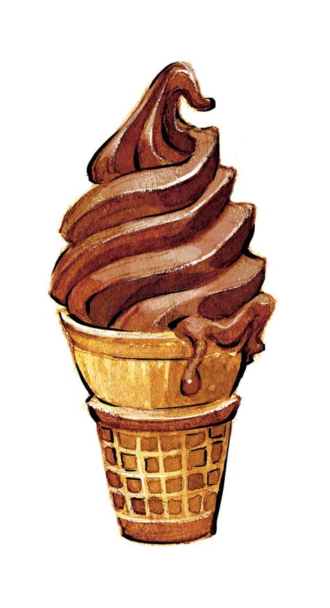 Drawing Of Ice Cream Cone, Drawing Ideas Ice Cream, Ice Cream Doodle Cute, Food Sketch Drawing, A Dessert Drawing, Ice Cream Cone Sketch, Ice Cream Sketch Drawings, Cone Ice Cream Drawing, How To Draw A Ice Cream