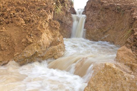 Water swiftly eroded soil erosion. Surface soil with a waterfall that flows swif , #SPONSORED, #soil, #erosion, #eroded, #Water, #swiftly #ad Dora Pictures, Water Erosion, Soil Erosion, 3d Texture, Running Water, Book Art Drawings, Abstract 3d, Free Printable, Soil