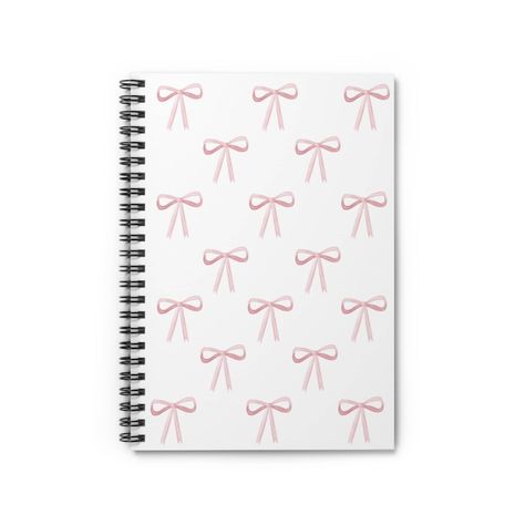 Coquette Notebook, Girly Notebook, Journaling Notebook, School Must Haves, Cute Stationary School Supplies, School List, Back To School Bags, Birthday Gifts For Teens, Coquette Pink