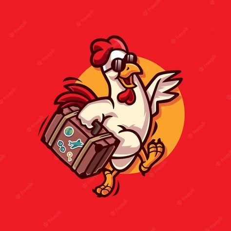 Chicken Character Design, Chicken Mascot, Chicken Cartoon, Chicken Vector, Chicken Logo, Cartoon Chicken, Cartoon Mascot, 2024 Ideas, Animal Cartoon