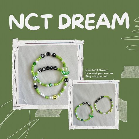 NCT Dream Bracelet Pair out now!! #phonecharm #handmade #keychains #nctdream #keychain #smallbusiness #etsy #etsyshop #charm #phoneaccessories #beads #aesthetic #business #nctzen #nctzens #nctdreamsale #nctdreamsell #kpopbracelet #kpopmerch #cute #jewelry #jewelrymaking #fyp #foryou #explore #trending #viral #socal #la #losangeles Nct Dream Bracelet, Nct Bracelet, Beads Aesthetic, Aesthetic Business, Dream Bracelet, Handmade Keychains, Kpop Merch, Phone Charm, Cute Jewelry