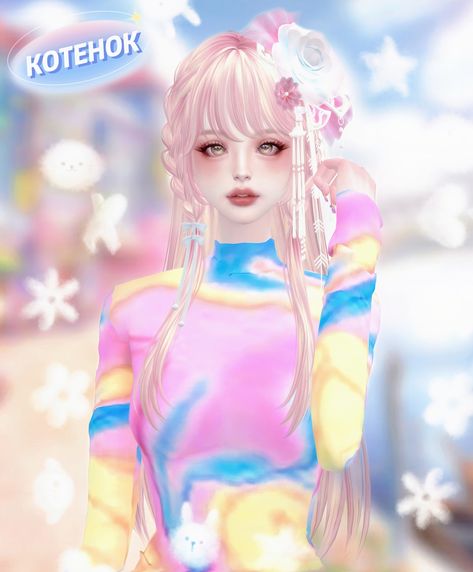 Sims 4 Kawaii Hair, The Sims 4 Custom Content, Nikki Sims, Sims 4 Anime, Hair Set, Patreon Logo, Kawaii Hairstyles, Step By Step Hairstyles, Punk Hair