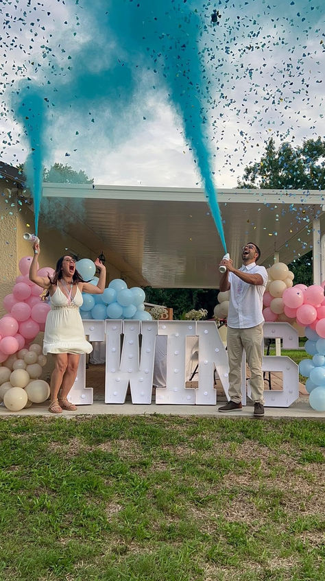 Get ready to reveal the gender of your twins in a way that will leave everyone in awe! With Previvo’s Gender Reveal Fire Extinguisher, create a picture-perfect moment that your family and friends will cherish forever. Capture the magic as the mystery is unveiled in a burst of vibrant color—an unforgettable keepsake for you and your little ones.  ✨ Surprise, Celebrate, and Share the Love! ✨ Big Balloon Gender Reveal, Gender Reveal Ideas For Reveal, Reveal Decorations Ideas, Twin Gender Reveal Ideas Unique, Gender Reveal Ideas For Twins, Gender Reveal Decorations Ideas, Baby Gender Reveal Decorations, Twin Gender Reveal Ideas, Gender Reveal Ideas For Party Decoration