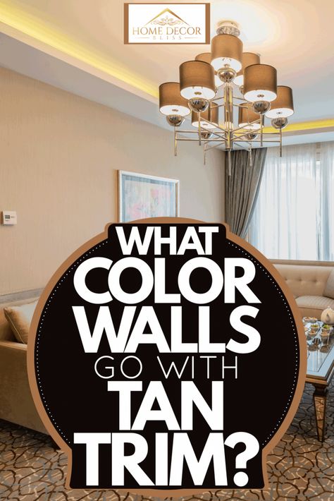 Paint Colors With Cream Trim, Wall Colors With Cream Trim, Cream Trim Wall Color, Cream Walls With Dark Trim, Tan Trim Interior, Tan Trim White Walls, Cream Colored Walls, Cream Wall Paint, Shades Of Brown Paint