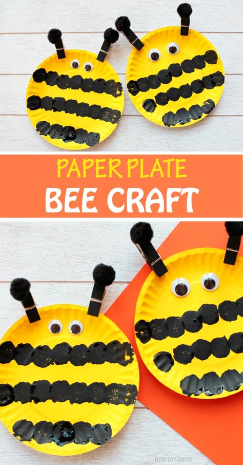 Insect Craft, Insect Study, Bee Craft, Bee Crafts For Kids, Pom Crafts, Insect Crafts, Toddler Arts And Crafts, Spring Craft, Handcrafted Gifts