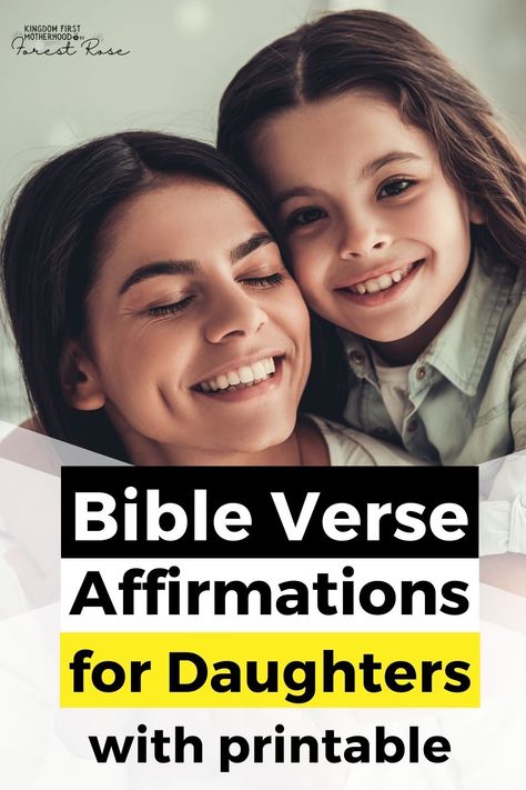 Christian Affirmations for Girls Bible Quotes For Daughters, Confident Words, Inspirational Quotes For Daughters, Verses For Kids, Gods Plan Quotes, Motherhood Encouragement, Daughter Love Quotes, Christian Affirmations, Biblical Encouragement