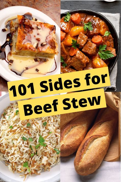 What Goes With Beef Stew, Sides For Stew Dinners, Side Dishes For Beef Stew, Beef Stew Side Dishes, Bread For Stew, What To Serve With Beef Stew, Stew Side Dishes, Beef Srew, Beef Stew Sides