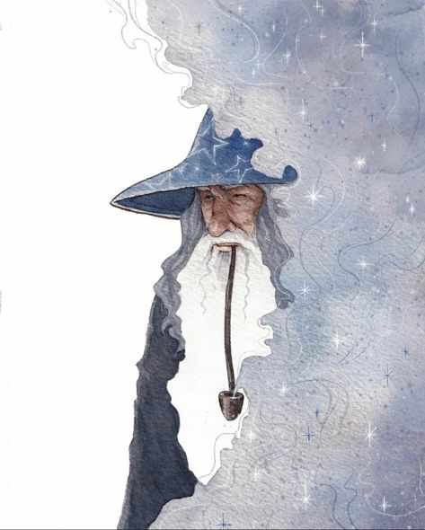 Aquarelle Painting, Hobbit Art, Bd Art, Tolkien Books, Middle Earth Art, Tolkien Art, Lotr Art, Jrr Tolkien, Gandalf