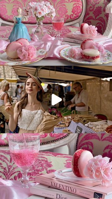 Emily In Paris Party, Aesthetics Pink, Emily Cooper, Pink Macarons, Series On Netflix, Marketing Executive, Shabby Home, Tea Party Theme, Paris Party