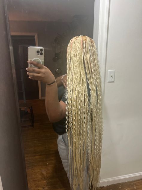 Insta: ajaannay twitter: ajaannay tiktok: pynkpryncesss youtube: aja annay . 613 Twist, Blonde Distressed Locs, 613 Boho Knotless Braids, Blonde Invisible Locs, Small Blonde Knotless Braids, Blonde Island Twist, Toned 613 Hair On Black Women, Blonde Twist Braids, 613/27/30 Knotless Braids