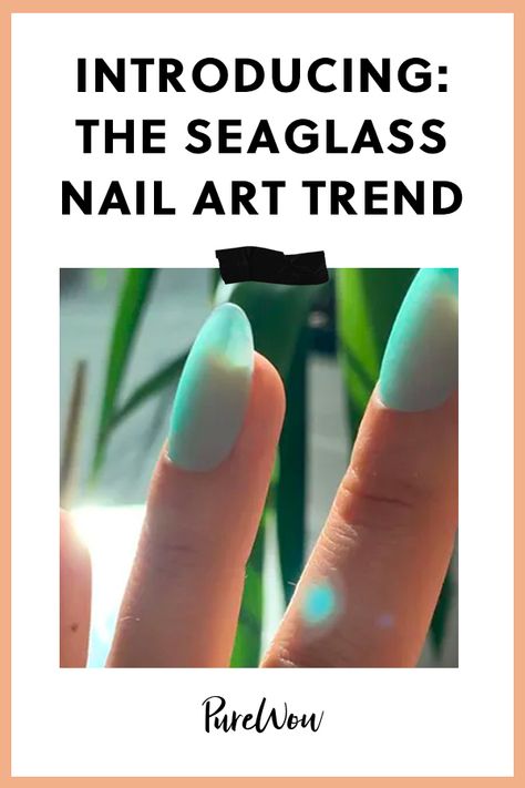 Seaglass Nails Are the New Jelly Nails (And They're Easy to Try at Home) #purewow #nail polish #beauty #winter #trends #nail art #nails Seaglass Nail Art, Sea Glass Nails Acrylic, Seaglass Nails, Sea Glass Nails, Best Stand Mixer, Winter Beauty Tips, Trends Nails, Nail Polish Nail Art, Polish Nails