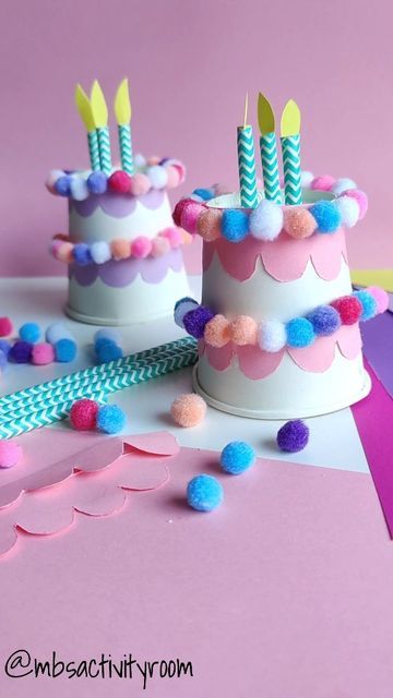 NURDAN on Instagram: "Paper Cup Birthday Cake 🎂🎂🎂 Ali is 1 now. These cute birthday cakes are for our littlest one. #piapolya #birthday #diyideasforkids #diyideas #craftideas #crafts #kidscrafts101 @kidscrafts101 @oyunla_ogreniyorum @diyplayideas @koodakekhallagh @aktivitepaylasimi @redepedagogica @yaraticifikirleratolyesi" Paper Birthday Cake Craft, Birthday Cake Paper Craft, Birthday Cup, Cute Birthday Cakes, Paper Cup, Little One, Birthday Cake, Thing 1, Cake